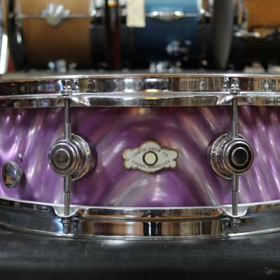 1970s Camco 5x14 Aristocrat Snare Drum in Purple Moire image 1