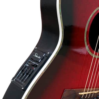 Schecter Diamond Series Acoustic-Electric Guitar Transparent Red Burst Bild 7