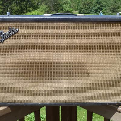 1966 Fender Bandmaster Loaded Speaker Cabinet - 2x12 / Blackface image 21
