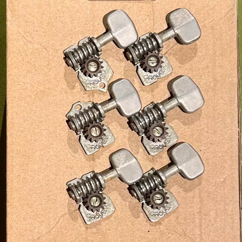 Vintage Grover  Sta-Tite Nickel Guitar Tuners & Bushings image 1