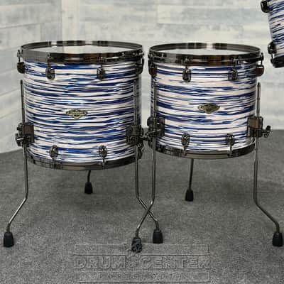 Tama Starclassic Walnut/Birch 5pc Drum Set w/22BD Blue & White Oyster image 3