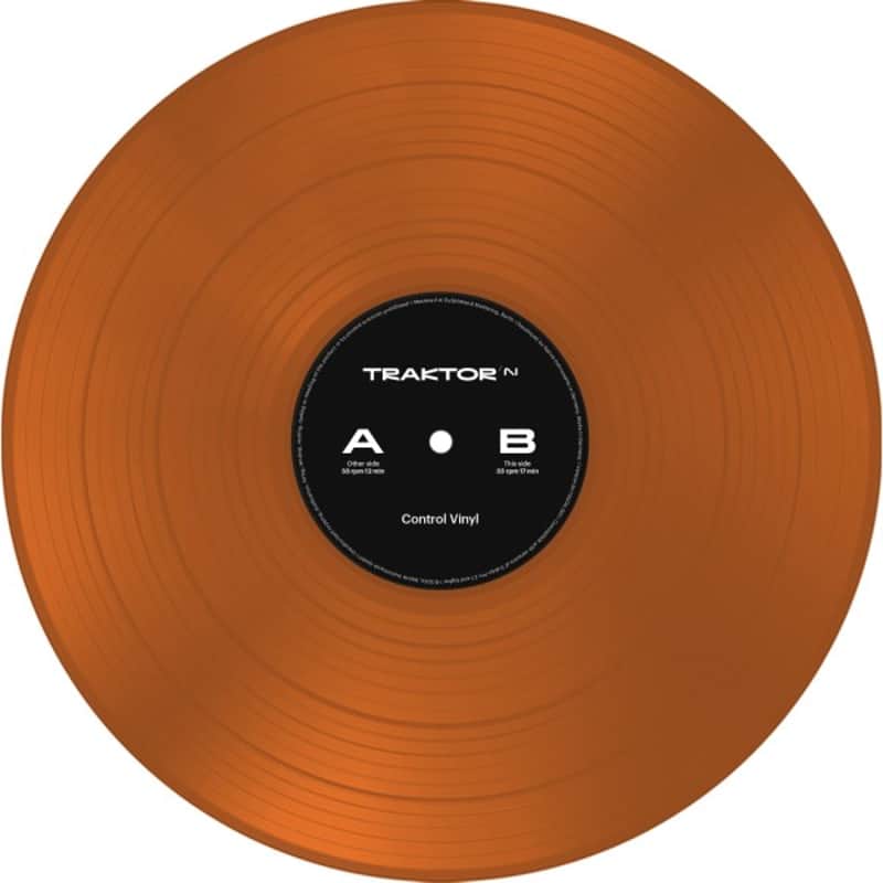 Native Instruments TRAKTOR Control Vinyl MKII 2024 Orange Transparent image 1