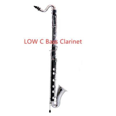 Professional Level Bakelite Body Nickel Plated LOW C Bass Clarinet image 1