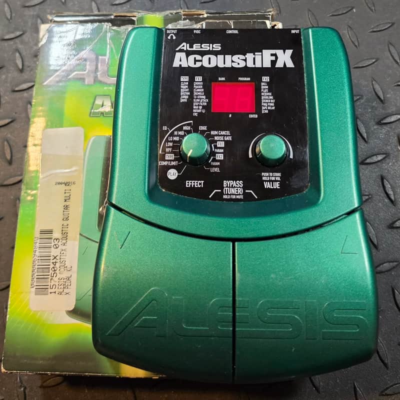 Alesis AcoustiFX Acoustic Guitar Multi-Effect Pedal 2000s Green image 1