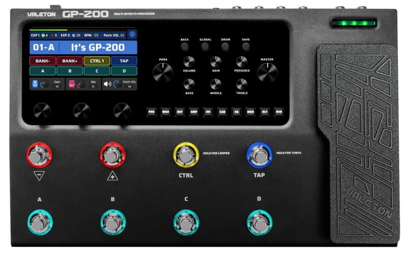 Valeton GP-200 GP-200 Multi-Effects Processor, Black image 1