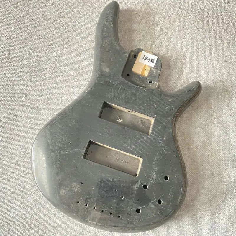 Black Basswood Bass Guitar DIY Project Body image 1
