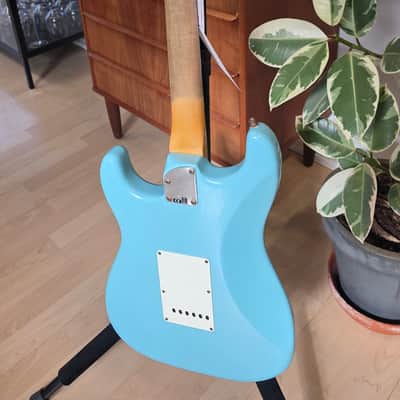 Fender Custom Shop Postmodern Journeyman Stratocaster 2016 Daphne Blue Relic Aged Roadworn American Vintage 60s 1960's Reissue USA Guitar close to Sonic Blue heavy relic post modern image 19