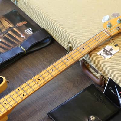 Unplayed! 2021 Fender Limited Edition Custom Shop 1951 Reissue Precision Bass Relic Aged Nocaster Blonde + COA OHSC image 3