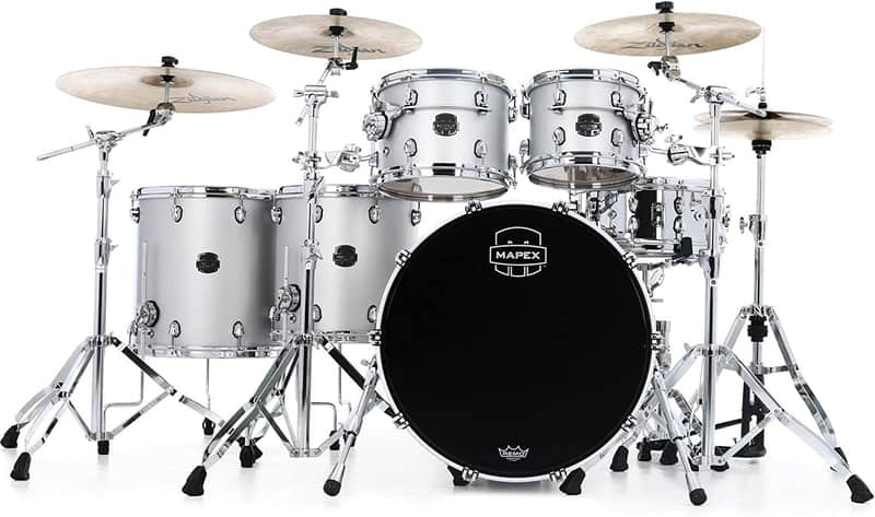 Mapex Saturn Evolution Workhorse 5-piece Shell Pack - Maple & Walnut - Iridium Silver image 1