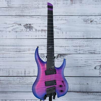 Legator Ghost G7FSS Multiscale Headless7-String Electric Guitar | Hyper Nova Blue image 3