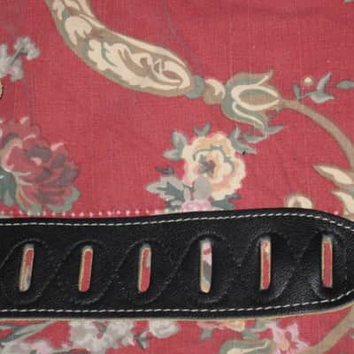 new (NO tags) Perri’s Leathers Ltd BM2-BLK 2" Soft Italian Premium Leather Black / Suede Tan (natural) Guitar Strap - main side is Black Leather / backing is Tan (natural) Suede [strap can be reversed] - adjustable length of 37" to about 50" image 11