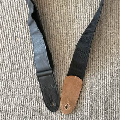 Fender Custom Leather/Poly 2" Guitar Strap 2000 - black image 4