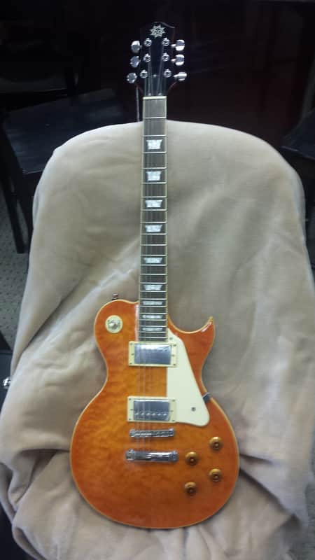 Winter Singlecut Type  6 String Electric Guitar with Pumpkin Finish image 1