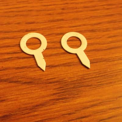 Vintage Guitar Control Knob Pointers Metal Volume Tone White Teisco Kawai Japan #KP14 image 1