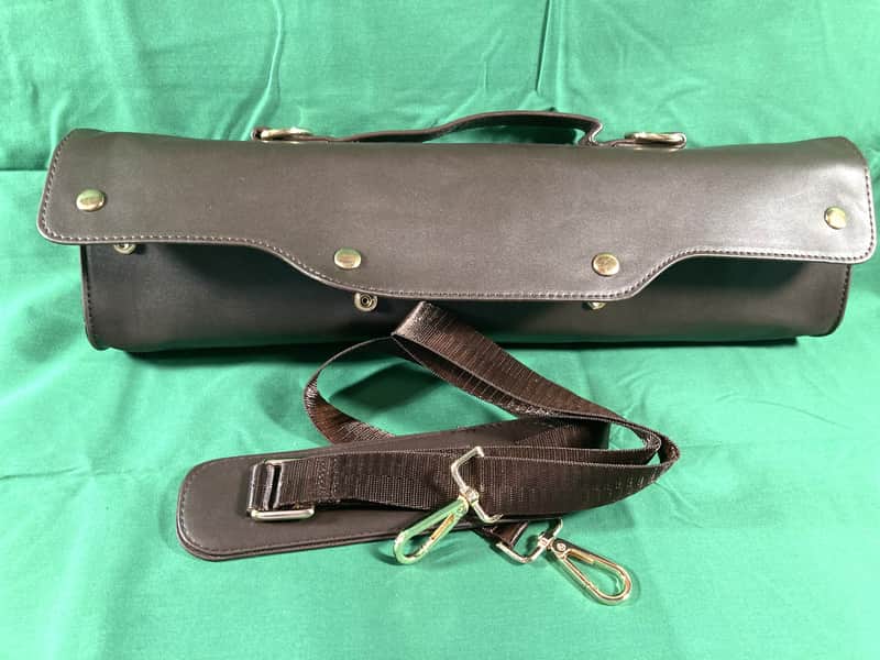 C Foot French Flute Case Cover-Gig Bag-Brown Pleather-w/Handle and Strap-Classy! image 1