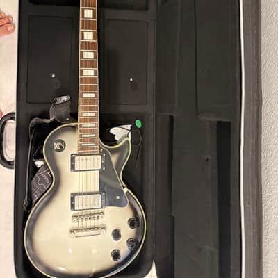 Epiphone Les Paul Custom in a Silverburst finish image 3