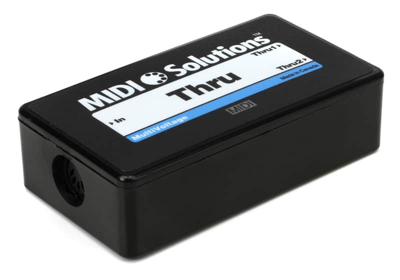 MIDI Solutions MultiVoltage Thru 1-in 2-out MIDI Through Box image 1