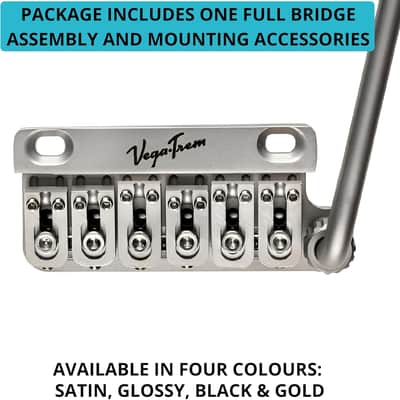 New Open Box. Made in Spain! Vega Trem VT1 2-Points Satin Stratocaster Guitar Tremolo Bridge No Mods Easy Installation - Satin image 1