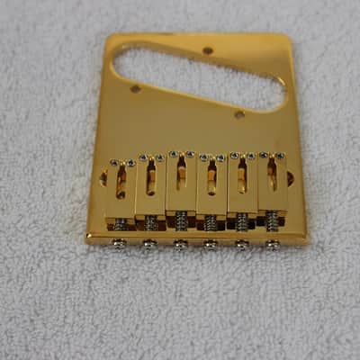 Fender/Gotoh Telecaster Gold Body Hardware Set Modern GTC202 6-saddle Bridge USA Tele TB-0030-002 image 2