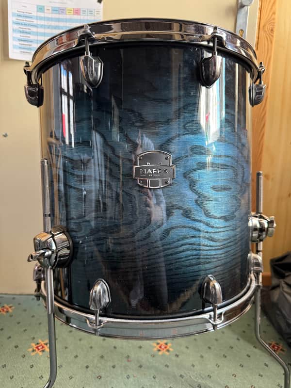 Mapex Saturn 16x16" Floor Tom (Deep Water Ash Burl) image 1
