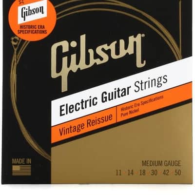 Gibson Accessories Vintage Reissue Electric Guitar Strings -.011 - .050 Medium image 1
