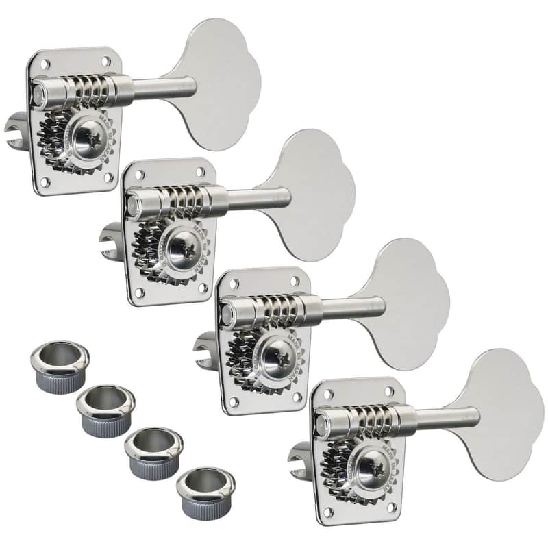 NEW Gotoh GB10 4 In-Line Bass Tuners Keys for Fender Mustang Aerodyne - NICKEL image 1