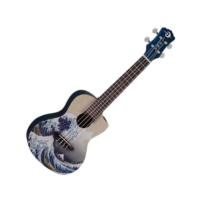 Luna Great Wave Concert Body Ukulele
