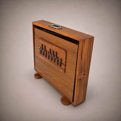 Handmade Shruti Box Big Size Professional Sound Sur Peti Sheesham Wood 13 Notes Natural image 5