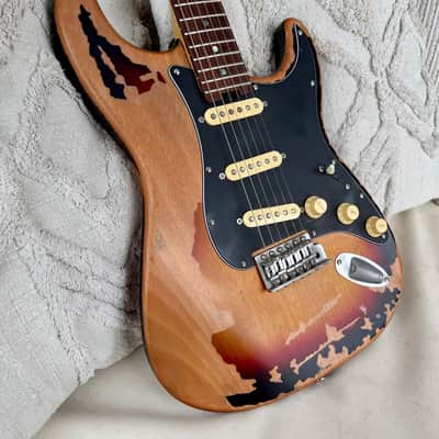 Stratocaster Relic w/ McCready Loaded Pickguard Strat Firefly FFST SRV/Rory Gallagher image 9