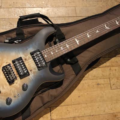 PRS Limited Edition SE "Exotic" Custom 24-08 Popular Burl Lake Blue Midnight Burst image 1