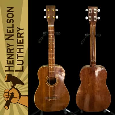 Guyatone-Howard Baritone Ukulele Purfled Trim 1960s Solid Mahogany Video image 2