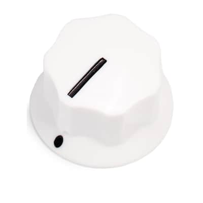 Tesi Wolfgang or MXR Guitar Knob with Brass Insert and Set Screw White
