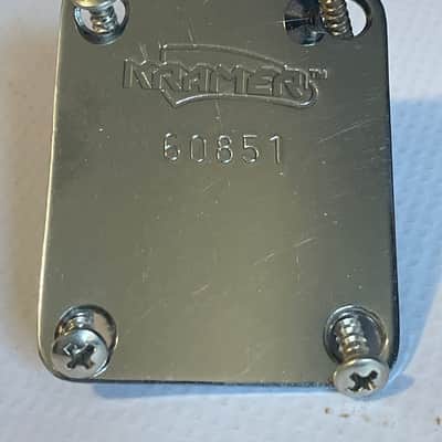 1980's Japan Kramer Focus 1000 Series Guitar Chrome Neckplate Neck Plate image 3