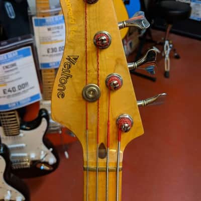 Westone Concord II Bass Guitar Left Handed + Wooden Hard Case image 4