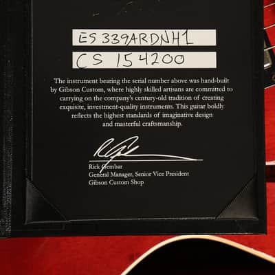 2011 Gibson Custom Shop ES-339 Antique Red Cherry imagen 23