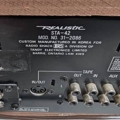 Realistic STA-42 Radio Shack AM/FM Stereo Receiver 1970s model 31-2086 Tested image 4