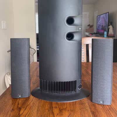 JBL Music 2 system  2 satellite and 1 amplified subwoofer  1996 - Black image 1