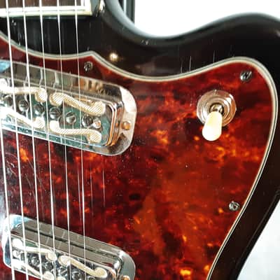 Harmony Holiday Model 1478, Rare & Vintage, Made in USA, Solid Body Electric Guitar 1965 Red Burst image 9