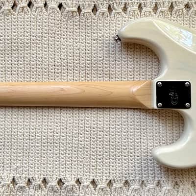 2020 G&L USA Fullerton Deluxe Legacy Swamp Ash Hard Rock Maple Vintage Blonde Plek'd 7 lb 4 oz image 2