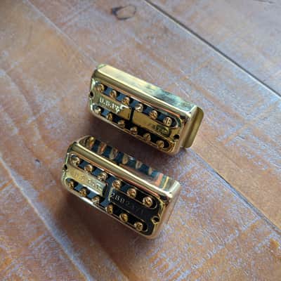 Gretsch Filtertron Humbucker Guitar Pickup Set Gold Excellent But Short Leads image 7
