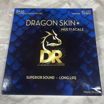 DR Dragon Skin + (5 String), Coated Nickel 45-125 MULTI-SCALE image 1