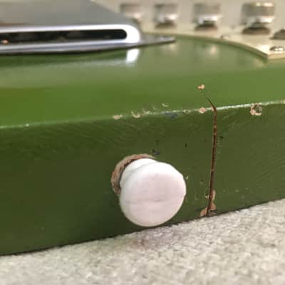 Vintage 1965 Airline Bighorn Green Solid Body Electric Guitar USA Made Kay + Original Gig Bag RARE image 10