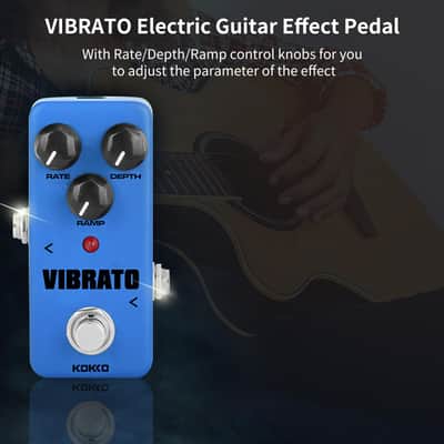 KOKKO FVB2 VIBRATO Electric Guitar Effect Pedal Traditional Vibrato Effect with Three Functional Knobs for Guitarists During Performances or Practice Compact (Price includes the import duty for US buyer) image 5