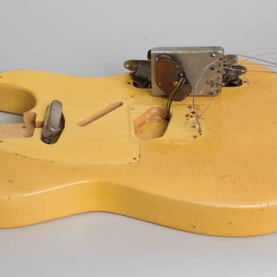 Fender Telecaster Solid Body Electric Guitar (1952), ser. #5117, molded plastic hard shell case. image 15