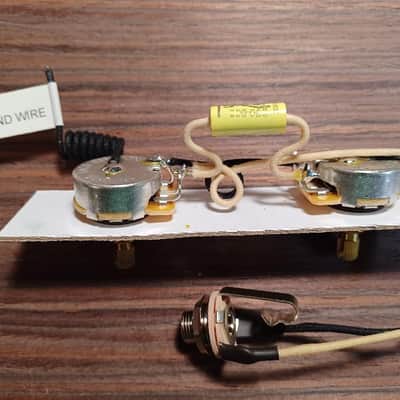 K D Paulus Guitar Parts Premium Wiring Harness for LP Jr. - 50's Wiring, ZOSO Cap - N/A image 2