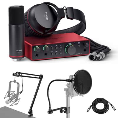 Focusrite Scarlett 2i2 Gen 3 and AT2020 Podcasting Bundle | Reverb