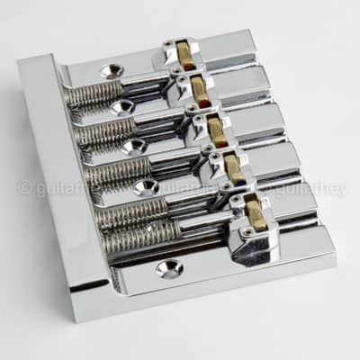 NEW Hipshot 5K502C Kickass 5 STRING BRIDGE Retrofits Fender Squier Bass - CHROME image 3