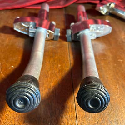 Rogers BIG R Bass Memriloc Drum Spurs and Brackets Late 1970s-80s CLEAN image 4