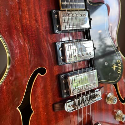 1962 GUILD SF-350 Stratford Starfire in Incredibly Rare All-Mahogany Cherry Finish image 16