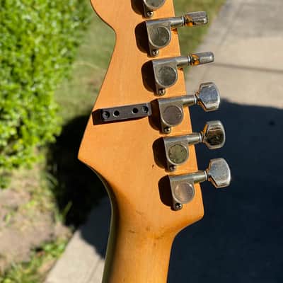 1981 Kramer Voyager Strat Head Black with Lightning Bolt and oil finished neck image 8
